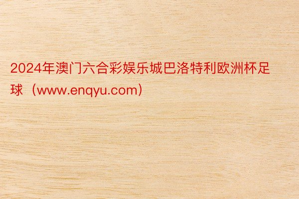 2024年澳门六合彩娱乐城巴洛特利欧洲杯足球（www.enqyu.com）
